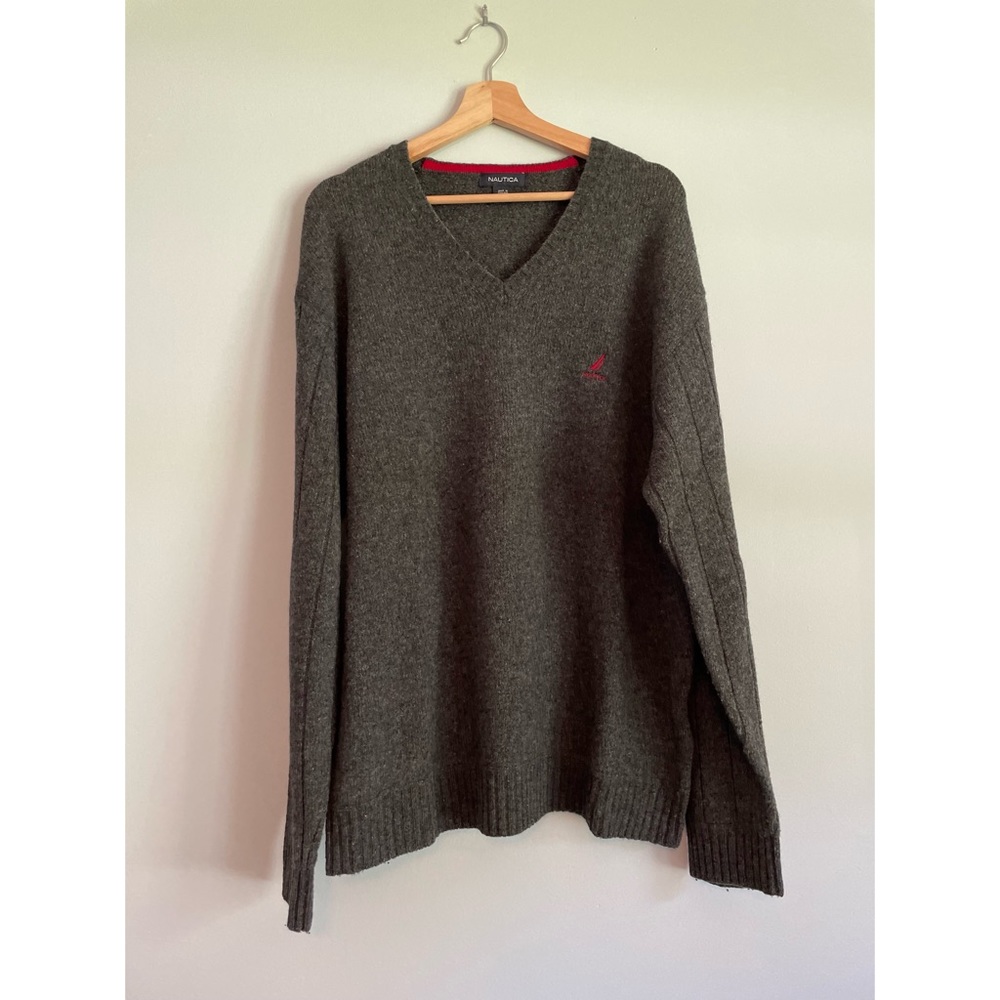 Nautica wool gray sweater